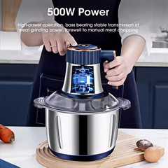 1.32gal Large Capacity Electric Food Processor & Meat Grinder – Heavy-Duty Stain