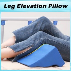 Blue Wedge Pillow Foam Bed 30° Incline For Side Sleeper Medical Elevated Bolster