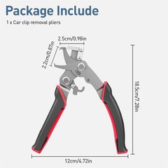 NEW Duty Auto Clip Remover Pliers Trim Panel Fastener Rivet Disassembly Tool