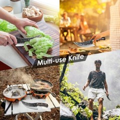 Forged Serbian Butcher Knife High Carbon Steel Meat Cleaver Chopping Knife