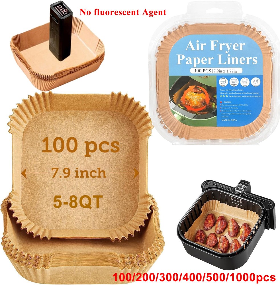 Non-Stick Air Fryer Disposable Non-stick Baking Parchment Paper Liners, 5-8 QT