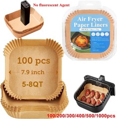 Non-Stick Air Fryer Disposable Non-stick Baking Parchment Paper Liners, 5-8 QT