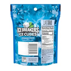 Ice Cubes Peppermint Sugar Free Chewing Gum Pouch, 8.11 oz 100 Pieces