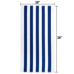 Cabana Stripe Beach Towels, 4 Pack, 58 in x 28 in, Blue