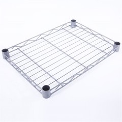 Rectangle Carbon Steel Metal Assembly 4-Shelf Kitchen Storage Rack Silver Grey