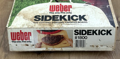 Vtg Weber Sidekick 1800 Maple Cutting Carving Board For 18.5″ or 22.5″ Kettle