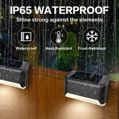 4~20 Pack Solar Deck Lights Outdoor Waterproof LED Steps Lamps For Stairs Fence