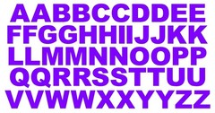 A B C Lettering Alphabet Die Cut Vinyl Decals Waterproof Many Colors and Sizes