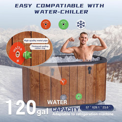 XL 170 Gal Inflatable Cold Plunge Tub for Athletes – Home Recovery Ice Bath