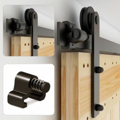 4-20FT Sliding Barn Wood Door Hardware Closet Track Kit For Single/Double/Bypass