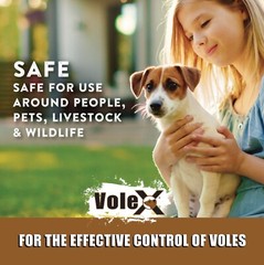 VoleX® – Kills All Species of Voles – Safe for Use Around People and Pets