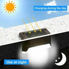 4~20 Pack Solar Deck Lights Outdoor Waterproof LED Steps Lamps For Stairs Fence