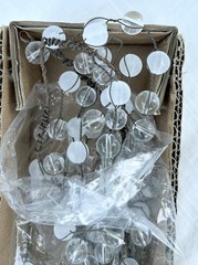 POTTERY BARN NIB Clear & Frosted Glassberry 5’Garland Holiday or Anytime of Year