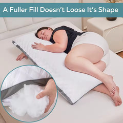 Body Pillows for Adults Long Pillows for Sleeping 21×54 in Firm Full Body Pillow