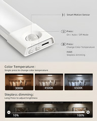 4 Pack Plastic USB LED Cabinet Lights with Toggle Switch, Under Shelf Lighting