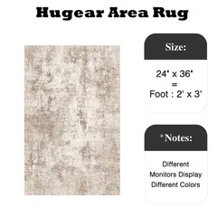 2×3 Entryway Rug Brown Machine Washable Abstract Area Rug Small Rugs Entrance…