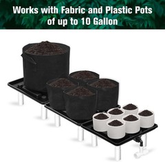 Runoff Trays 15.5in Garden Flood and Drain Plant Base with PVC Legs and Drain