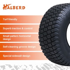 Set 2 15×6-6 Lawn Mower Tires 4 Ply 15x6x6 Turf Tractor Tire Heavy-duty Tubeless