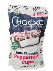 Chocxo Dark Chocolate Peppermint Cups 11.85 Ounce, 24 Individual Wrapped Cups
