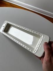 NORA FLEMING Pearl Dot Stoneware : Rectangle Cracker / Olive Tray Dish