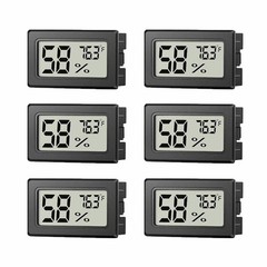 6PCS Mini Hygrometer Indoor Humidity Meter, Small Digital Thermometer Humidity