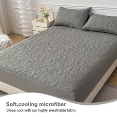 Quilted Fitted Mattress Cover Elastic Fitted Mattress Protector with Deep Pocket
