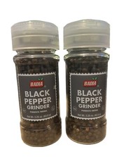 2 Sealed Badia Black Pepper Grinder 2.25 oz each. Expires 09/2028
