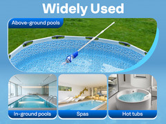 Cordless Pool Vacuum Cleaner 13.2GPM Handheld Rechargeable for Pools & Spas Blue