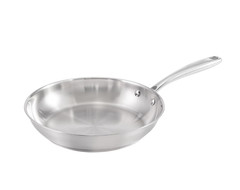10.3in Stainless Steel Fry Pan 3-Layer Skillet Oven Safe 500F