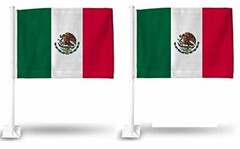 2X MEXICO MEXICAN World Cup Soccer Car Flag FLAGS FOR CAR WINDOW 18″ X 12″ INCH