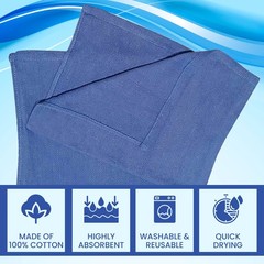 Blue Huck Towels Cleaning Rags – Multi Purpose Cleaning – NEW