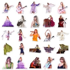 50pcs Taylor Swift Inspired Stickers, Folklore Red Eras Tour Stocking Stuffer