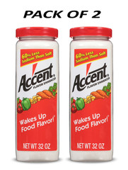 Ac’cent Flavor Enhancer MSG, Kosher, 32 oz pack of 2