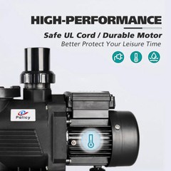 In/Above Ground Pool Pump, 3HP, High Flow with Motor Strainer Filter Basket