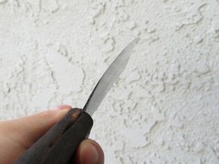 Crude – Japanese Nakiri Kitchen Chef Knife, 7 inch, Carbon Steel, Handmade