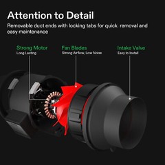 VIVOSUN Ventilation Kit 8″ Inline Duct Fan & Carbon Filter w/ Speed Controller