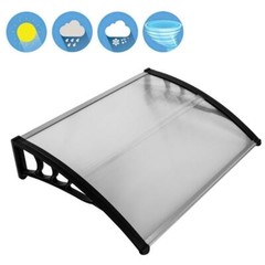 Window Awning Front Door Eaves Canopy Polycarbonate Roof Cover 40” /80”/120”