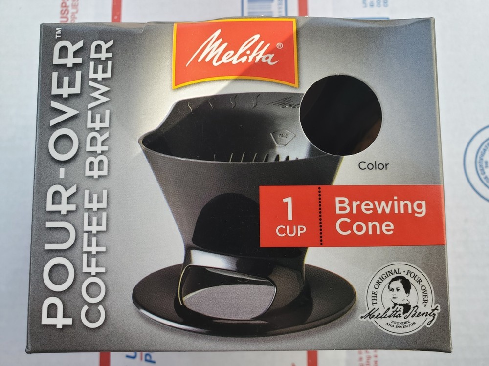 Melitta 64007 1 Cup Black Pour-Over Coffee Brew Cone One Size