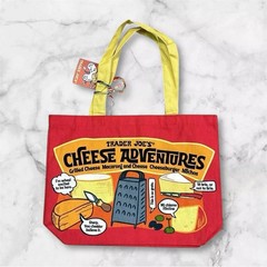 Trader Joe’s NEW Cheese Adventures reusable canvas shopping bag/tote NWT