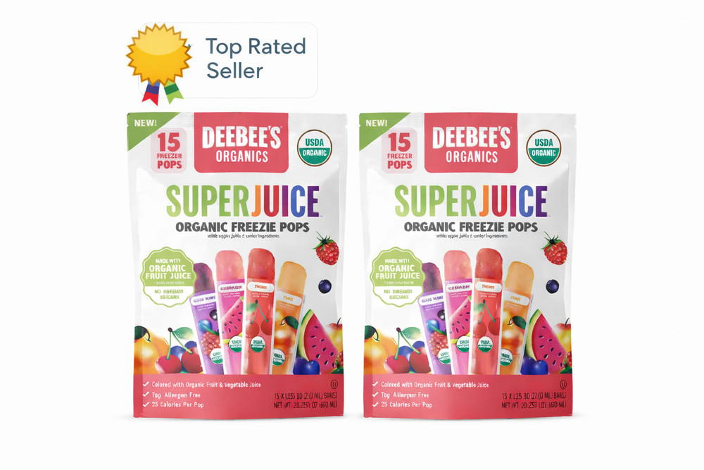 (2 Pack) Deebees Super-Juice Freezie Pops, 15 Count, 1.35 fl oz