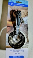 Meijer Grand Gourmet Stainless Steel Measuring Cups 5 Piece Soft Grip Handle NEW
