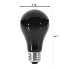 BLACK LIGHT 75 Watt 120V Standard Household Light Bulb A19 Medium E26 Base 75A19