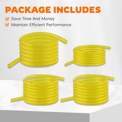 4 Sizes Gas Fuel Line Hose Yellow 32Ft Fuel Tube for 2 Cycle Small Engine