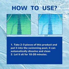 Pool Cleaning Tablets For Crystal Clear Water,Clears Cloudy Or Hazy Pool Water