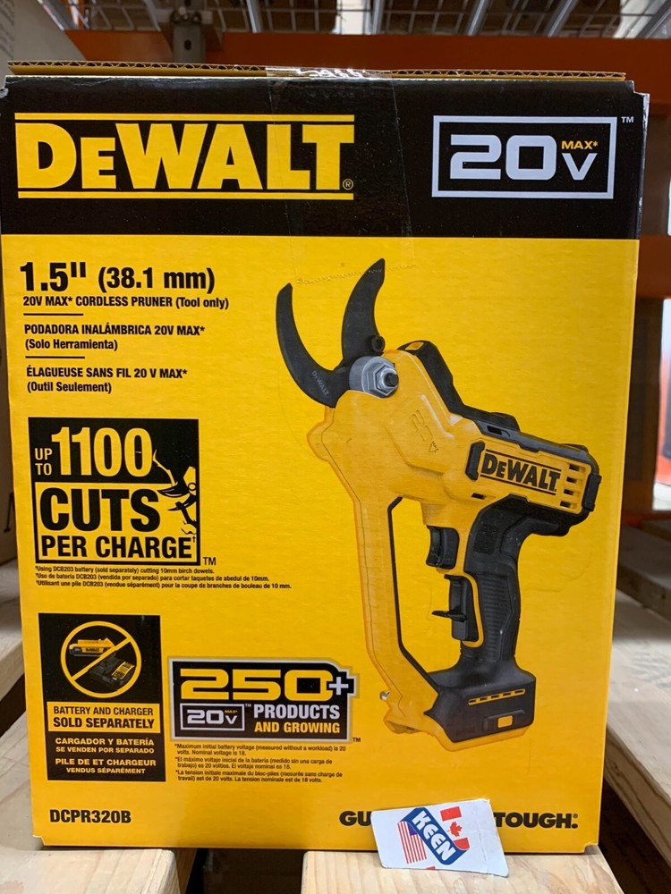 DEWALT CANDADA 20V MAX Li-Ion Cordless Hand Pruner (Tool-Only)