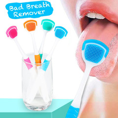 4Pcs Tongue Scraper Tongue Coating Removal Cleaner Oral Removal Silicone Scraper