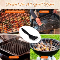 Stainless Steel BBQ Grill Brush and Scraper Set for Outdoor Grill