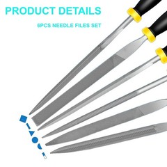 6 Piece Metal File Set – 4-inch,Carbon Steel Files for Metal, Wood Jewelry |…