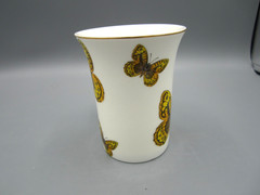 Grace Teaware White Yellow Butterfly Fine Porcelain Tea Coffee Mug 10 oz. (545)