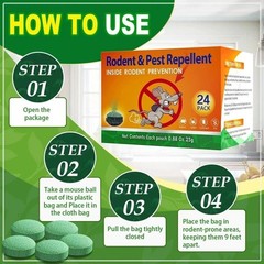 Natural Rodent Repellent Peppermint Sachets 24 Pack Mouse Mice Pest – US